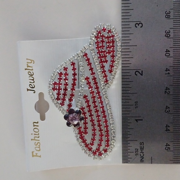 Red Hat Society Brooch Pin and Earring Set - New - Picture 5 of 7